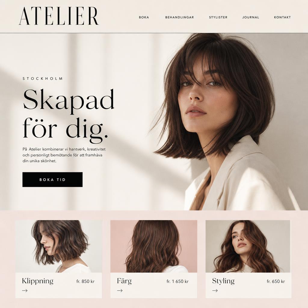Exempel: FRISÖR · MELLANSTOR STAD